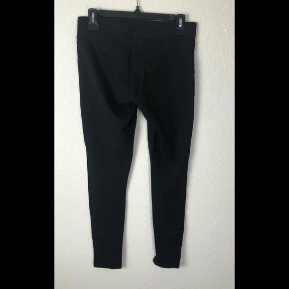 LOFT BLACK PONTE PANTS TROUSERS STRETCH SKINNY ELASTIC WAIST CROP ANKLE Small - Picture 3 of 6